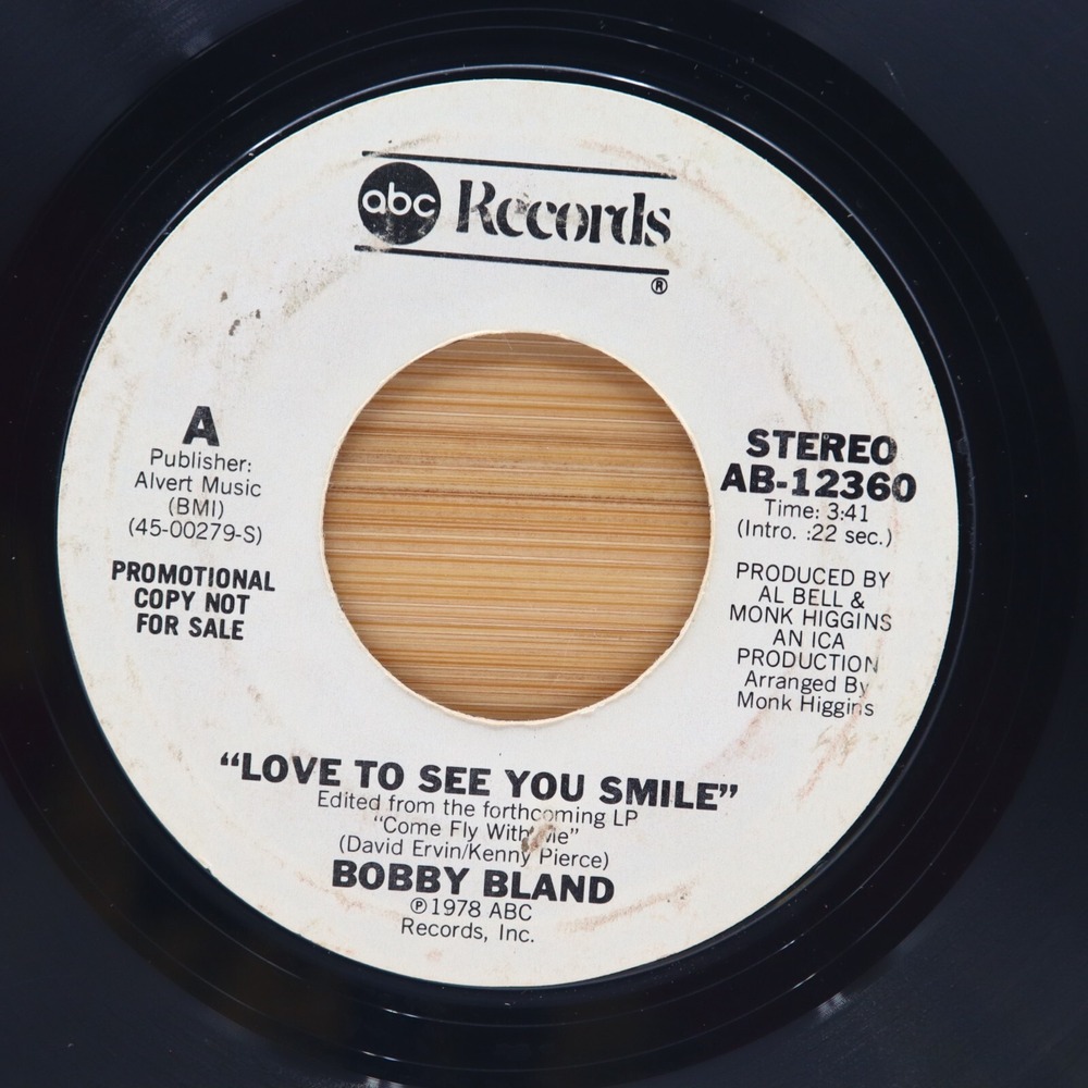 BOBBY BLAND - LOVE TO SEE YOU SMILE - SOUL 45 PROMO ABC